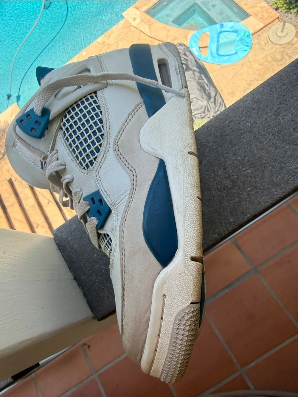 NIKE JORDAN 4 RETRO MILITARY BLUE SIZE 7
